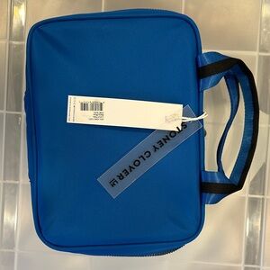 Stoney Clover Lane Bright Blue Men's Toiletry Case with Dual Handles